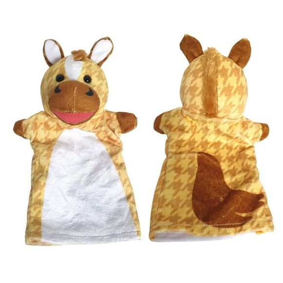 Melissa & Doug Hand Puppets 4 Farm Animal Plush Puppeteers Pig Cow Donkey Lamb - Picture 9 of 9